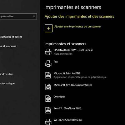 Installation imprimante